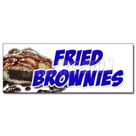 Signmission FRIED BROWNIES DECAL sticker ice cream dessert whipped cream deep, D-12 Fried Brownies D-12 Fried Brownies
